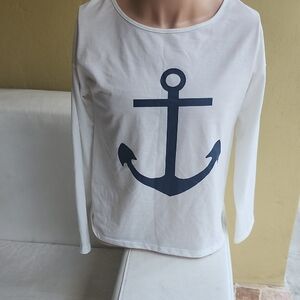 CBR White and Blue Graphic Long Sleeve Tee